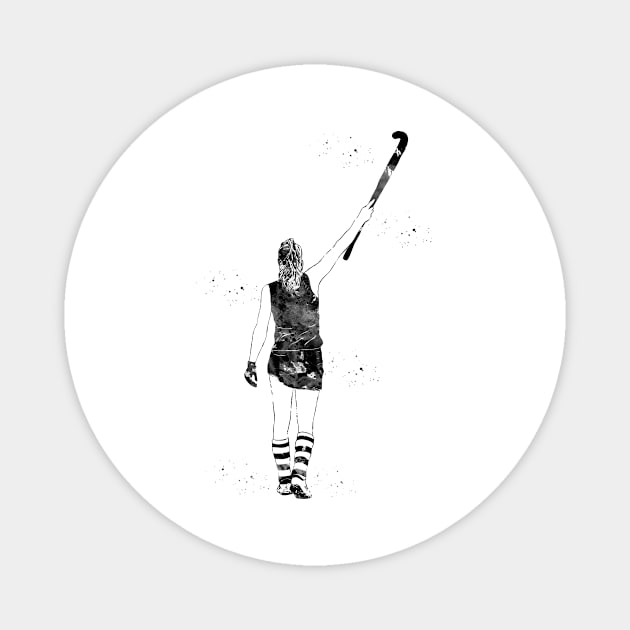 Field Hockey Player Girl Magnet by erzebeth